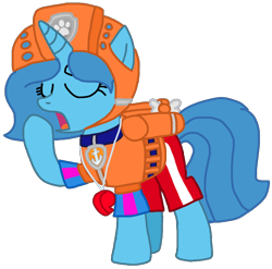 Size: 972x962 | Tagged: safe, artist:徐詩珮, imported from derpibooru, spring rain, pony, series:sprglitemplight diary, series:sprglitemplight life jacket days, series:springshadowdrops diary, series:springshadowdrops life jacket days, alternate universe, clothes, cute, female, lifeguard, lifeguard spring rain, mare, paw patrol, simple background, sleepy, solo, tired, transparent background, yawn, zuma (paw patrol)