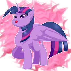 Size: 1554x1554 | Tagged: safe, artist:thebenalpha, imported from derpibooru, twilight sparkle, alicorn, pony, chibi, heart eyes, simple background, solo, tongue out, transparent background, twilight sparkle (alicorn), wingding eyes, wings