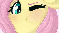 Size: 7680x4320 | Tagged: safe, artist:ev04ka, artist:ev04kaa, imported from derpibooru, fluttershy, pegasus, pony, :t, absurd resolution, against glass, blushing, cute, glass, one eye closed, rcf community, shyabetes, solo