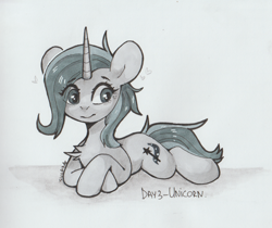 Size: 1749x1468 | Tagged: safe, artist:sugarstar, imported from derpibooru, trixie, pony, unicorn, lying down, monochrome, prone, simple background, solo