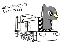 Size: 976x607 | Tagged: safe, imported from derpibooru, object pony, original species, pony, train pony, base, diesel, locomotive, locopony, male, stallion, train, train ponies