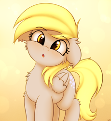 Size: 2300x2500 | Tagged: safe, artist:heavymetalbronyyeah, imported from derpibooru, derpy hooves, pegasus, pony, blushing, cheek fluff, chest fluff, cute, derpabetes, ear fluff, female, floppy ears, looking at you, mare, open mouth, simple background, solo, underp, weapons-grade cute