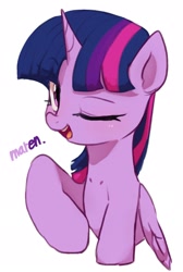 Size: 2036x3036 | Tagged: safe, artist:maren, imported from derpibooru, twilight sparkle, alicorn, pony, bust, cute, female, high res, looking at you, mare, one eye closed, open mouth, signature, simple background, solo, twiabetes, twilight sparkle (alicorn), white background, wings, wink, winking at you