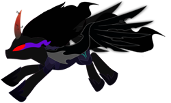 Size: 1024x619 | Tagged: safe, artist:frownfactory, artist:venjix5, imported from derpibooru, king sombra, pony of shadows, tempest shadow, alicorn, pony, unicorn, alicornified, armor, blank eyes, colored horn, corrupted, curved horn, disembodied horn, eye scar, female, flying, fusion, glowing scar, her body has been possessed by sombra, horn, mare, oh no, possessed, race swap, red eyes, running, scar, simple background, solo, sombra eyes, sombra's horn, spread wings, tempest gets her horn back, tempest gets her wings, tempest gets her wings back, tempest gets wings, tempest with sombra's horn, tempesticorn, transparent background, well shit, wings, xk-class end-of-the-world scenario