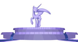 Size: 1980x1080 | Tagged: safe, artist:thieeur-nawng, imported from derpibooru, alicorn, pony, base, no pony, simple background, statue, white background