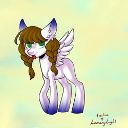 Size: 1024x1024 | Tagged: safe, artist:helemaranth, imported from derpibooru, oc, oc only, pegasus, pony, :p, abstract background, base used, braid, ear fluff, pegasus oc, signature, solo, tongue out, wings