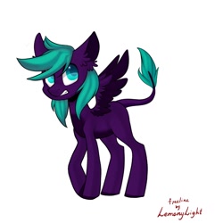 Size: 1024x1024 | Tagged: safe, artist:helemaranth, imported from derpibooru, oc, oc only, pegasus, pony, base used, ear fluff, leonine tail, pegasus oc, signature, simple background, solo, white background, wings