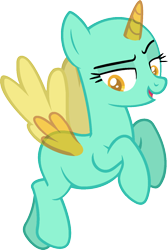 Size: 987x1468 | Tagged: safe, artist:pegasski, imported from derpibooru, oc, oc only, alicorn, pony, the washouts (episode), alicorn oc, bald, base, eyelashes, flying, horn, open mouth, simple background, solo, transparent background, two toned wings, wings