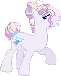 Size: 1202x1500 | Tagged: safe, artist:whalepornoz, imported from derpibooru, oc, oc only, oc:swan lake, earth pony, pony, eyeshadow, makeup, male, manbun, offspring, parent:double diamond, parent:moondancer, parents:doubledancer, simple background, smiling, solo, transparent background, vector