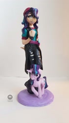 Size: 2268x4032 | Tagged: safe, artist:crosslineanimator, starlight glimmer, human, pony, craft, female, figurine, grin, human ponidox, humanized, mare, polymer clay, sculpture, self ponidox, smiling