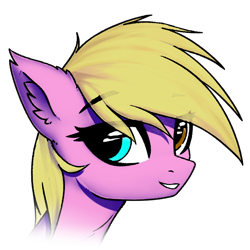 Size: 600x600 | Tagged: safe, artist:alexfogel, edit, oc, oc only, oc:nessa, pony, female, heterochromia, looking at you, mare, simple background, transparent background