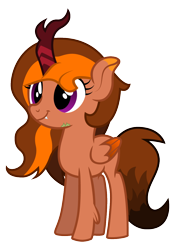 Size: 826x1183 | Tagged: safe, artist:ragedox, imported from derpibooru, oc, oc only, oc:flury smart, hybrid, kirin, pegasus, pony, female, kids, nerd, simple background, smiling, solo, transparent background, vector