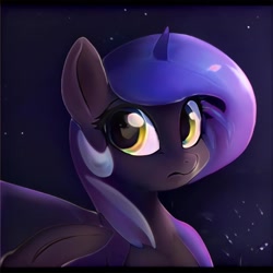 Size: 1024x1024 | Tagged: safe, artist:thisponydoesnotexist, imported from derpibooru, pony, ai content, ai generated, generator:thisponydoesnotexist, looking at you, neural network, not luna, solo