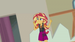 Size: 1280x720 | Tagged: safe, edit, edited screencap, imported from derpibooru, screencap, applejack, sunset shimmer, constructive criticism, equestria girls, equestria girls (movie), equestria girls series, aaugh!, animated, credits, female, geode of empathy, geode of super strength, goggles, hammer, hard hat, i will always love you, magical geodes, meme, music, nose in the air, ouch, screaming, sound, volumetric mouth, webm, whitney houston
