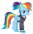 Size: 1174x1200 | Tagged: safe, artist:jennieoo, imported from derpibooru, rainbow dash, pegasus, pony, bracelet, clothes, college, ear piercing, earring, hoodie, jewelry, piercing, ponytail, raised leg, show accurate, simple background, smiling, solo, transparent background, vector