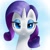 Size: 1080x1080 | Tagged: safe, artist:aquaticvibes, imported from derpibooru, rarity, pony, unicorn, bust, female, lidded eyes, looking at you, mare, portrait, smiling, solo