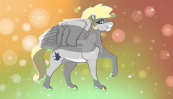 Size: 1280x732 | Tagged: safe, artist:gusinya, imported from derpibooru, oc, oc only, oc:gray bird, pegasus, pony, simple background, solo