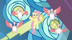 Size: 1920x1080 | Tagged: safe, imported from derpibooru, screencap, fluttershy, bird, goose, pegasus, pony, the ending of the end, evil grin, female, mare, smiling, smirk