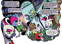 Size: 1045x748 | Tagged: safe, artist:andypriceart, idw, imported from derpibooru, cactus rose, marini, medley brook, zecora, abada, kelpie, zebra, spoiler:comic90, cropped