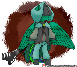 Size: 1024x893 | Tagged: safe, artist:spokenmind93, imported from derpibooru, oc, oc only, oc:gale twister, pony, bipedal, dust: an elysian tail, simple background, solo, sword, transparent background, weapon