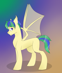 Size: 1329x1565 | Tagged: safe, artist:toptian, imported from derpibooru, oc, oc only, bat pony, pony, abstract background, bat pony oc, bat wings, solo, wings