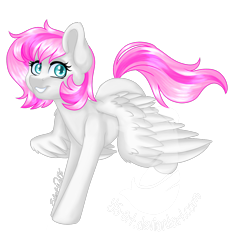 Size: 1080x1171 | Tagged: safe, artist:silentwolf-oficial, imported from derpibooru, oc, oc only, pegasus, pony, eyelashes, grin, obtrusive watermark, pegasus oc, signature, simple background, smiling, solo, transparent background, watermark, wings