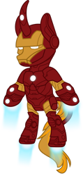 Size: 1280x2683 | Tagged: safe, artist:mlp-trailgrazer, imported from derpibooru, oc, oc only, oc:artsy doodle, kirin, clothes, cosplay, costume, iron man, kirin oc, simple background, solo, transparent background