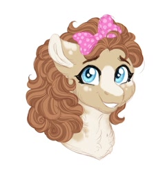 Size: 1024x1070 | Tagged: safe, artist:azure-art-wave, imported from derpibooru, oc, oc only, oc:mocha latte, pony, bust, female, mare, offspring, parent:cinnamon chai, parent:donut joe, parents:cinnamon donut, portrait, simple background, solo, white background