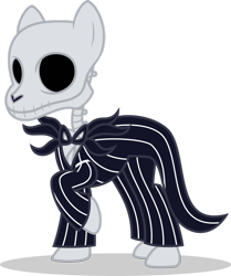 Size: 1280x1529 | Tagged: safe, artist:mlp-trailgrazer, imported from derpibooru, oc, oc only, pony, bone, clothes, simple background, skeleton, solo, transparent background