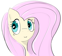 Size: 1154x1049 | Tagged: safe, anonymous artist, imported from derpibooru, fluttershy, pegasus, pony, /mlp/, bust, cute, drawthread, portrait, smiling, solo