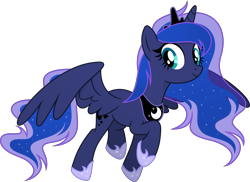 Size: 6761x4909 | Tagged: safe, artist:inaactive, artist:pumpkinpieforlife, imported from derpibooru, princess luna, alicorn, pony, absurd resolution, alternate design, cute, lunabetes, simple background, solo, transparent background, vector