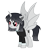 Size: 729x749 | Tagged: safe, artist:darbypop1, imported from derpibooru, oc, oc only, oc:friday the 13th, alicorn, bat pony, bat pony alicorn, pony, bat wings, female, horn, mare, race swap, simple background, solo, transparent background, wings