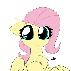 Size: 2362x2362 | Tagged: safe, artist:jubyskylines, imported from derpibooru, fluttershy, pegasus, pony, chest fluff, cute, floppy ears, heart, shyabetes, simple background, solo, transparent background, wings