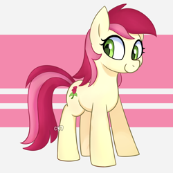 Size: 4000x4000 | Tagged: safe, artist:handgunboi, roseluck, earth pony, pony, absurd resolution, female, mare, simple background, smiling, solo