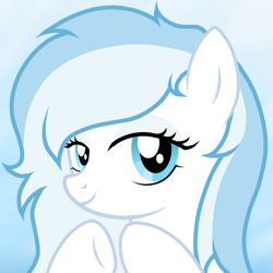 Size: 2000x2000 | Tagged: safe, artist:jennieoo, oc, oc:snow sky, bust, clapping, clapping ponies, cute, happy, nice, portrait, smiling, solo, sweet, vector