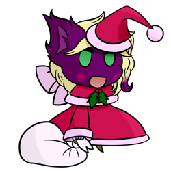 Size: 1000x1000 | Tagged: safe, artist:spiroudada, imported from derpibooru, oc, oc only, oc:velvet sky, pony, unicorn, christmas, crossdressing, holiday, male, padoru, simple background, solo, transparent background