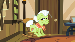 Size: 1280x720 | Tagged: safe, imported from derpibooru, screencap, granny smith, earth pony, pony, pinkie apple pie, female, rocking chair