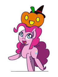 Size: 1350x1800 | Tagged: safe, artist:flutterluv, imported from derpibooru, pinkie pie, earth pony, pony, halloween, holiday, jack-o-lantern, pumpkin, simple background, smiling, solo, transparent background