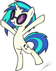 Size: 1800x2300 | Tagged: safe, artist:dsonic720, artist:icey-wicey-1517, artist:icicle-wicicle-1517, color edit, edit, imported from derpibooru, dj pon-3, vinyl scratch, pony, unicorn, bipedal, colored, female, mare, simple background, solo, transparent background