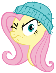 Size: 7400x9600 | Tagged: safe, artist:tardifice, imported from derpibooru, fluttershy, pony, absurd resolution, bust, frown, looking at you, one eye closed, popeye, portrait, simple background, solo, transparent background, vector, wink