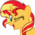 Size: 630x634 | Tagged: safe, artist:nano23823, imported from derpibooru, sunset shimmer, pony, unicorn, equestria girls, .svg available, absurd resolution, bust, female, looking at you, mare, one eye closed, open mouth, open smile, portrait, simple background, smiling, smiling at you, solo, svg, transparent background, vector, wink, winking at you