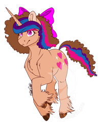 Size: 1080x1394 | Tagged: safe, artist:silentwolf-oficial, imported from derpibooru, oc, oc only, pony, bow, chest fluff, colored hooves, hair bow, hoof fluff, signature, simple background, solo, transparent background, watermark