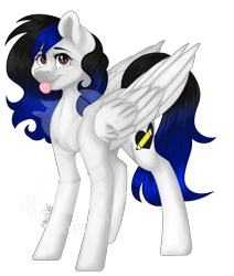 Size: 2918x3443 | Tagged: safe, artist:silentwolf-oficial, imported from derpibooru, oc, oc only, pegasus, pony, :p, pegasus oc, signature, simple background, solo, tongue out, transparent background, watermark, wings