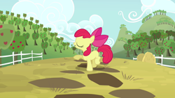 Size: 1280x720 | Tagged: safe, imported from derpibooru, screencap, apple bloom, earth pony, pony, pinkie apple pie, female, filly, solo