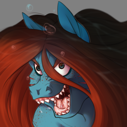 Size: 2000x2000 | Tagged: safe, artist:angry_platypus, imported from derpibooru, oc, original species, shark, shark pony, angry, creepy, female, marine, mawshot, my little pony, open mouth, sfw, sharp teeth, teeth