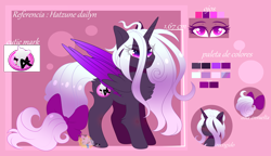 Size: 5200x3000 | Tagged: safe, artist:2pandita, imported from derpibooru, oc, oc only, oc:hatsune dailyn, alicorn, pony, female, mare, reference sheet, solo, two toned wings, wings