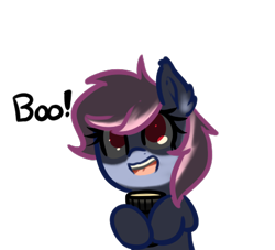 Size: 475x431 | Tagged: safe, artist:neuro, oc, oc only, crystal pony, pegasus, pony, boo, dialogue, dramatic lighting, female, flashlight (object), hoof hold, mare, open mouth, simple background, solo, transparent background