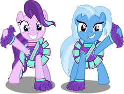 Size: 12076x9193 | Tagged: safe, artist:thatusualguy06, derpibooru exclusive, imported from derpibooru, lighthoof, shimmy shake, starlight glimmer, trixie, earth pony, pony, 2 4 6 greaaat, .svg available, absurd resolution, cheerleader outfit, clothes, cute, diatrixes, earth pony trixie, female, glimmerbetes, mare, palette swap, recolor, request, show accurate, simple background, transparent background, vector