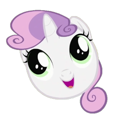 Size: 468x423 | Tagged: safe, edit, edited screencap, imported from derpibooru, screencap, sweetie belle, pony, unicorn, cute, diasweetes, faic, looking up, open mouth, simple background, smiling, solo, transparent background