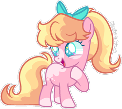 Size: 920x816 | Tagged: safe, artist:kurosawakuro, imported from derpibooru, oc, oc only, earth pony, pony, base used, bow, female, filly, hair bow, simple background, solo, transparent background